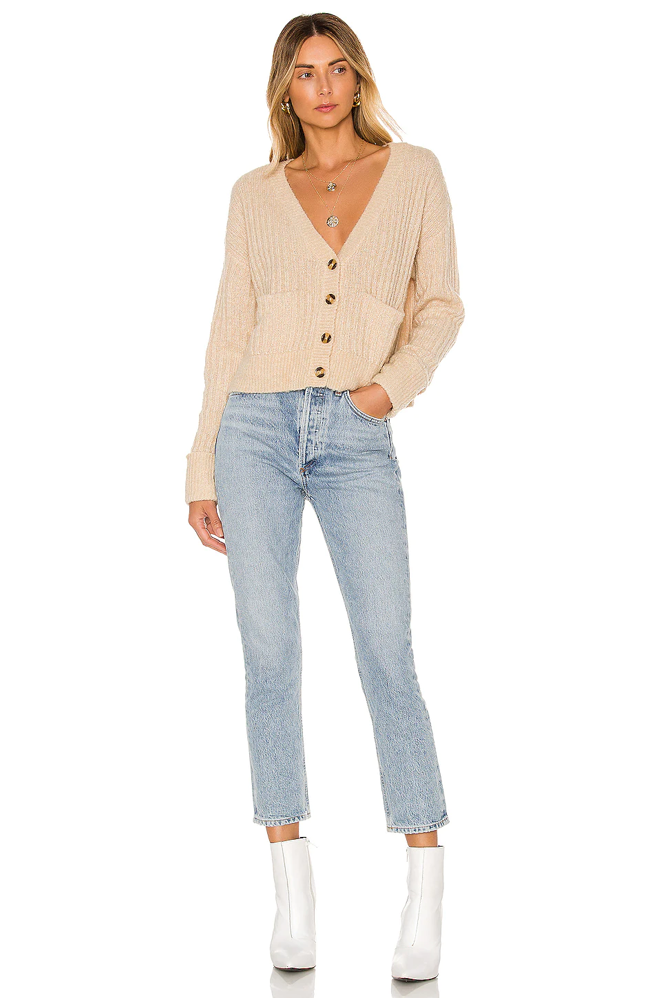 Caroline Cardigan in Neutral Lovers And Friends Caroline Cardigan In Neutral -Lovers and Friends Sales Shop LOVF WK633 V4