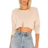 Lovers And Friends Keaton Cropped Sweater In Nude 2 Lovers And Friends Keaton Cropped Sweater In Nude -Lovers and Friends Sales Shop LOVF WK824 V1
