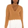 Lovers And Friends Prospect Sweater In Dark Camel -Lovers and Friends Sales Shop LOVF WK986 V1