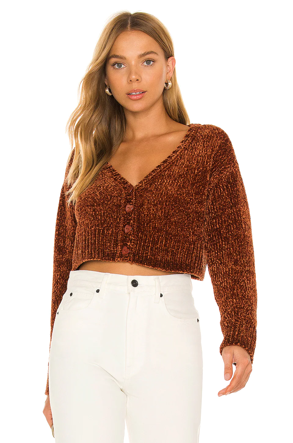 Lovers And Friends Anya Cardigan In Rust