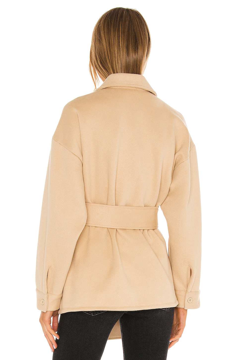 Belted Utility Fleece Jacket in Light Beige Lovers And Friends Belted Utility Fleece Jacket In Light Beige -Lovers and Friends Sales Shop LOVF WO387 V4