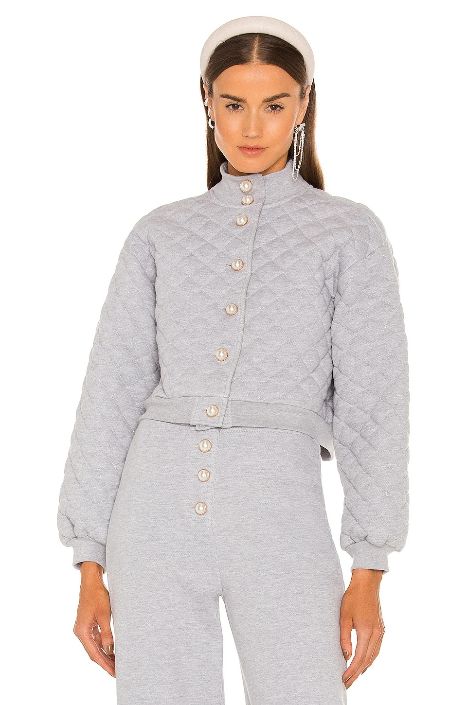 Lovers And Friends Claudia Quilted Jacket In Heather Grey 3 Lovers And Friends Claudia Quilted Jacket In Heather Grey