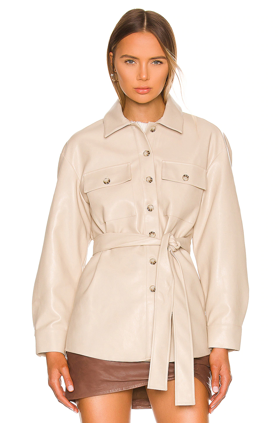 Lovers And Friends Shayna Shacket In Bone