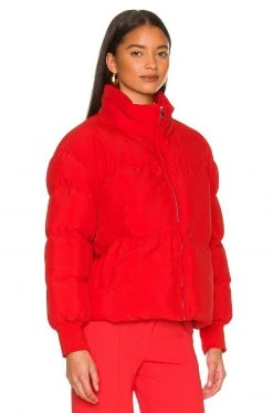 Lovers And Friends Jillian Puffer Jacket In Red -Lovers and Friends Sales Shop LOVF WO441 V3