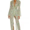 Lovers And Friends Ring My Bell Robe In Lime Hippy Floral -Lovers and Friends Sales Shop LOVF WO451 V1