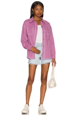 Lovers And Friends Utility Shacket In Purple Grape -Lovers and Friends Sales Shop LOVF WO455 V4
