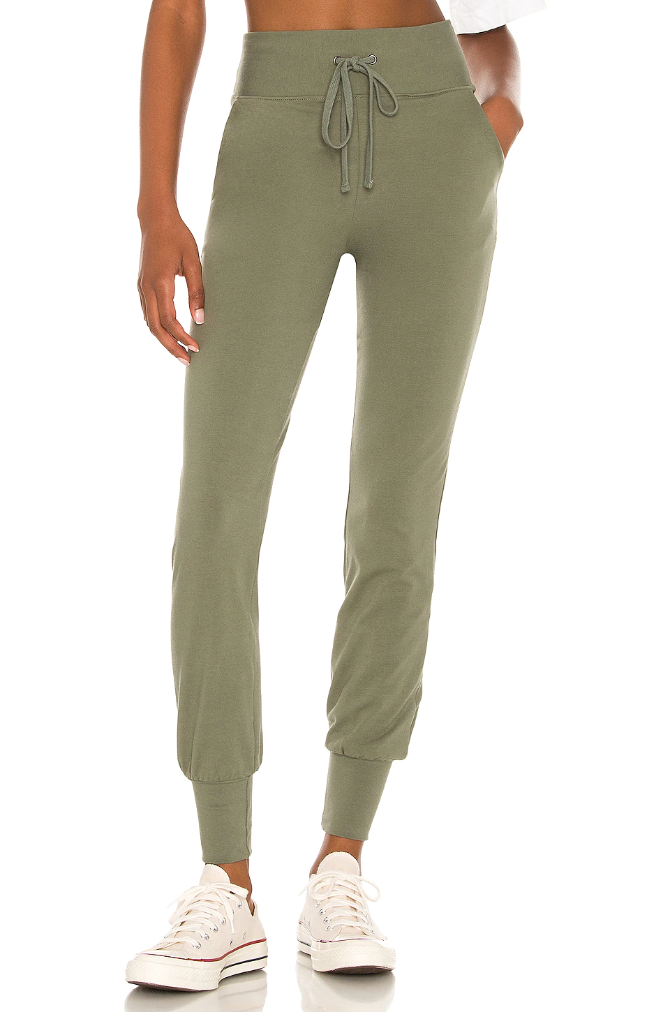 Lovers And Friends Slim Jogger Pant In Olive Green