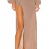 Lovers And Friends Nayelli Wrap Skirt In Gold -Lovers and Friends Sales Shop LOVF WQ476 V1