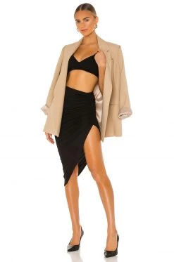 Lovers And Friends Kiki Midi Skirt In Black -Lovers and Friends Sales Shop LOVF WQ517 V4