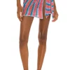 Lovers And Friends Zuri Sarong In Blue Multi Stripe -Lovers and Friends Sales Shop LOVF WQ546 V1