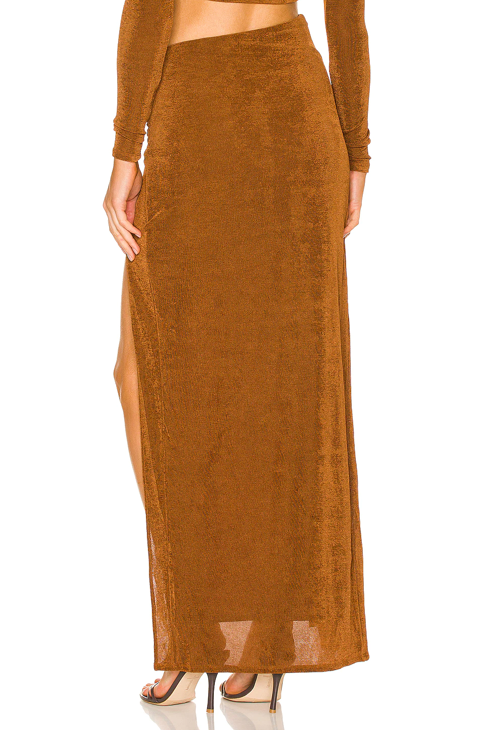 Helena Maxi Skirt in Copper Lovers And Friends Helena Maxi Skirt In Copper -Lovers and Friends Sales Shop LOVF WQ553 V3