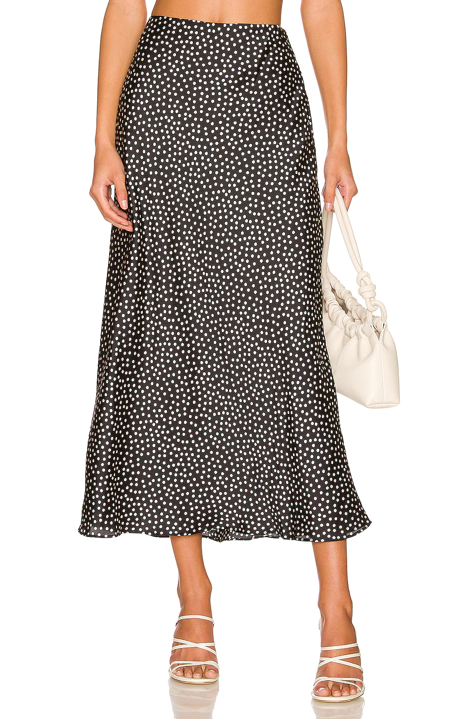 Lovers And Friends Lovers + Friends Madalena Midi Skirt In Black Polka Dot