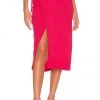 Lovers And Friends Basia Wrap Midi Skirt In Deep Magenta -Lovers and Friends Sales Shop LOVF WQ616 V1