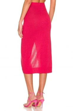 Lovers And Friends Basia Wrap Midi Skirt In Deep Magenta -Lovers and Friends Sales Shop LOVF WQ616 V3