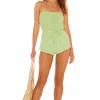 Lovers And Friends Armelle Romper In Lime Green 1 Lovers And Friends Armelle Romper In Lime Green -Lovers and Friends Sales Shop LOVF WR304 V1