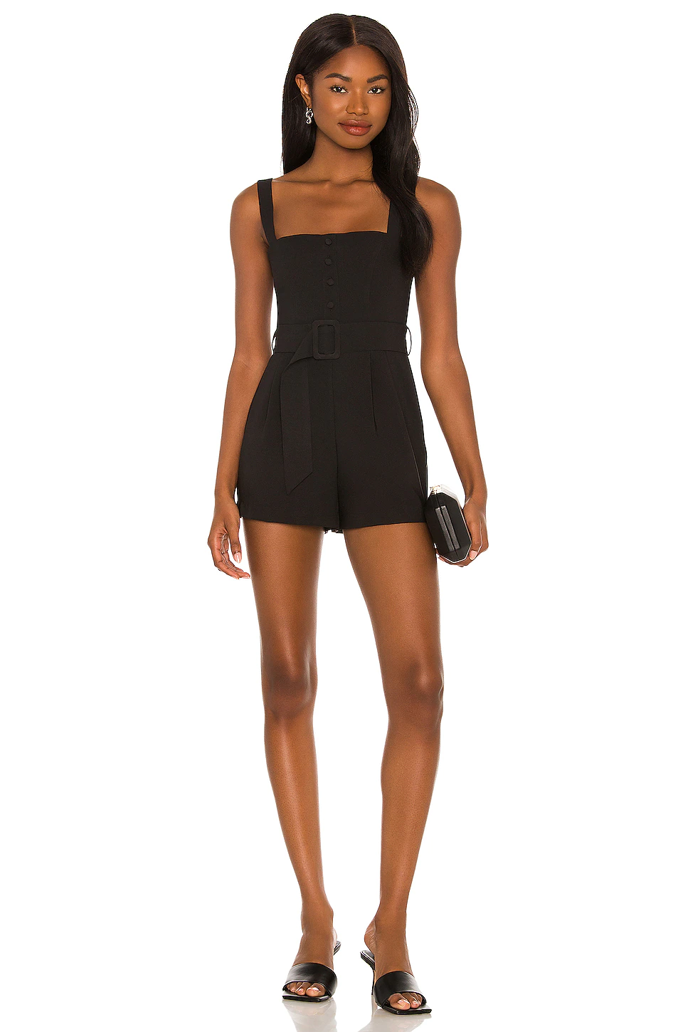 Lovers And Friends Simone Romper In Black