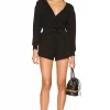 Lovers And Friends Jemma Romper In Black -Lovers and Friends Sales Shop LOVF WR322 V1