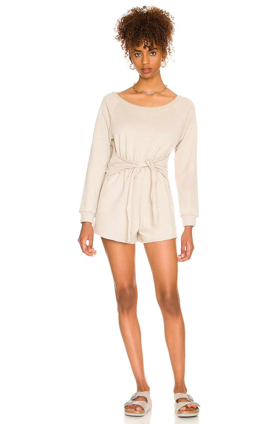 Lovers And Friends Avi Romper In Feather Grey
