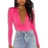Lovers And Friends Anya Bodysuit In Hot Pink -Lovers and Friends Sales Shop LOVF WS1815 V1