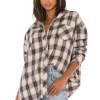 Lovers And Friends Gela Oversized Top In Nude Plaid -Lovers and Friends Sales Shop LOVF WS1821 V1