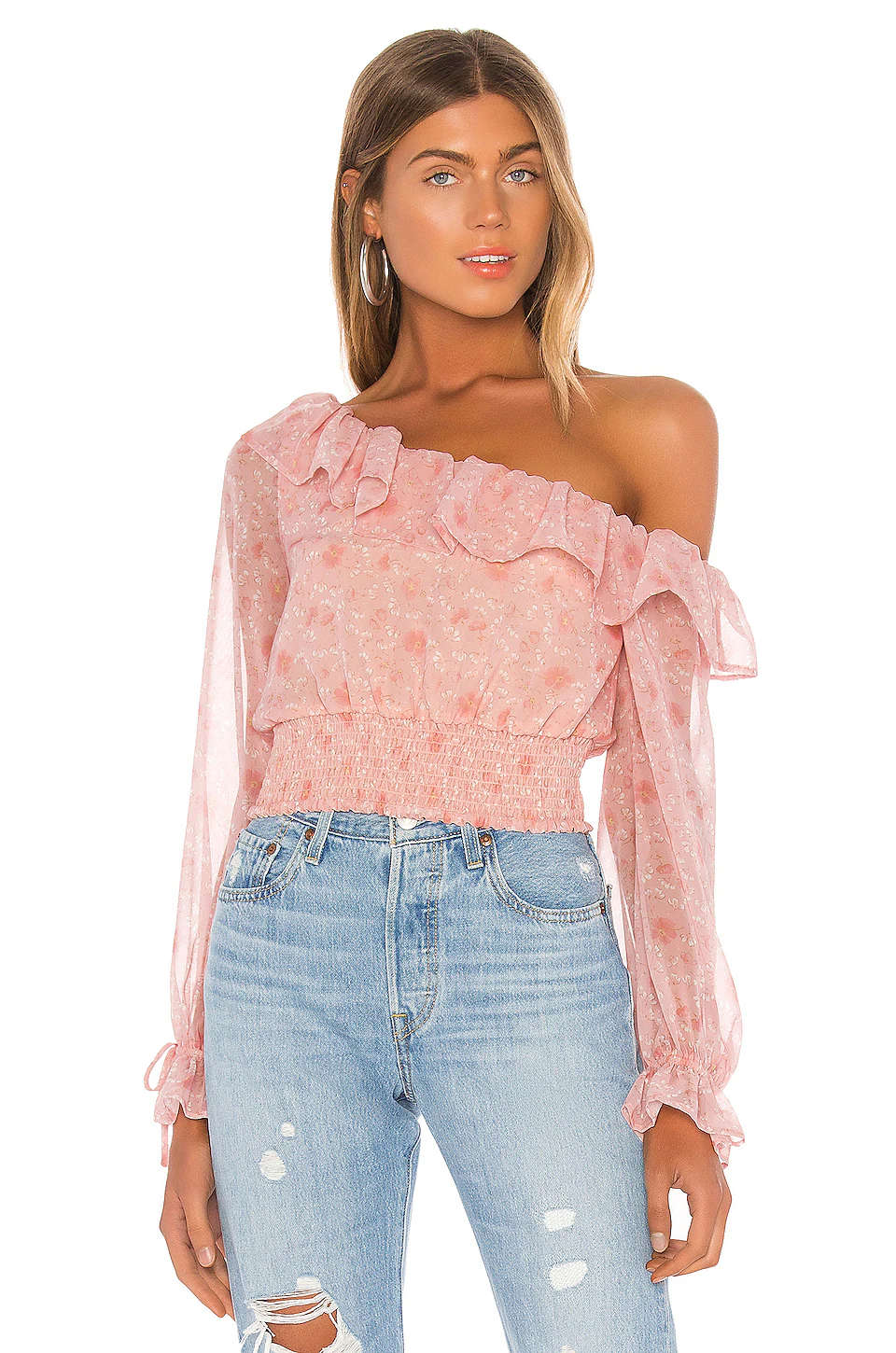 Lovers And Friends Juliette Top In Pink Gabriela Floral