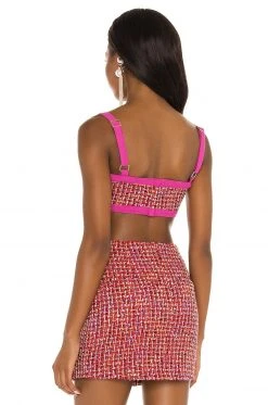 Lovers And Friends Nadja Bralette In Pink & Red -Lovers and Friends Sales Shop LOVF WS2174 V3