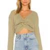 Lovers And Friends Isabel Top In Olive Green -Lovers and Friends Sales Shop LOVF WS2187 V1