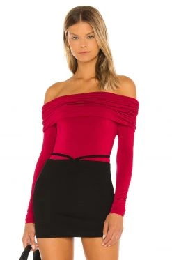 Lovers And Friends Fatima Bodysuit In Deep Red