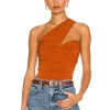 Lovers And Friends Liv Bodysuit In Ginger Brown -Lovers and Friends Sales Shop LOVF WS2221 V1
