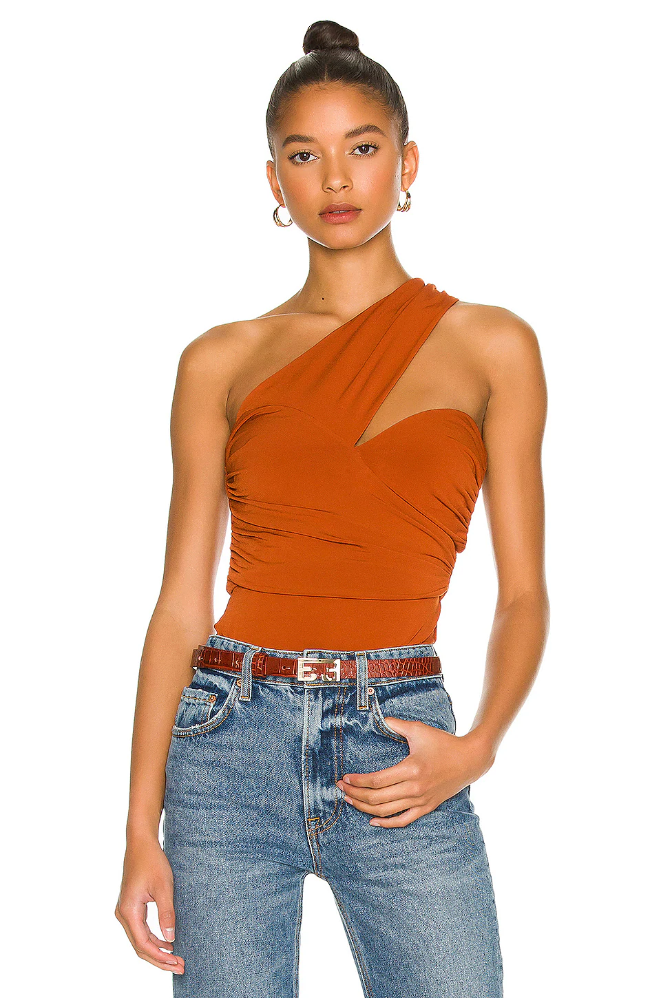 Lovers And Friends Liv Bodysuit In Ginger Brown