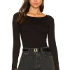 Lovers And Friends Fitted Long Sleeve Top In Black -Lovers and Friends Sales Shop LOVF WS2225 V1