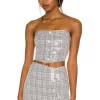 Lovers And Friends Mischa Top In Grey Plaid 1 Lovers And Friends Mischa Top In Grey Plaid -Lovers and Friends Sales Shop LOVF WS2265 V1