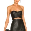 Lovers And Friends Roi Leather Bustier In Black -Lovers and Friends Sales Shop LOVF WS2294 V1