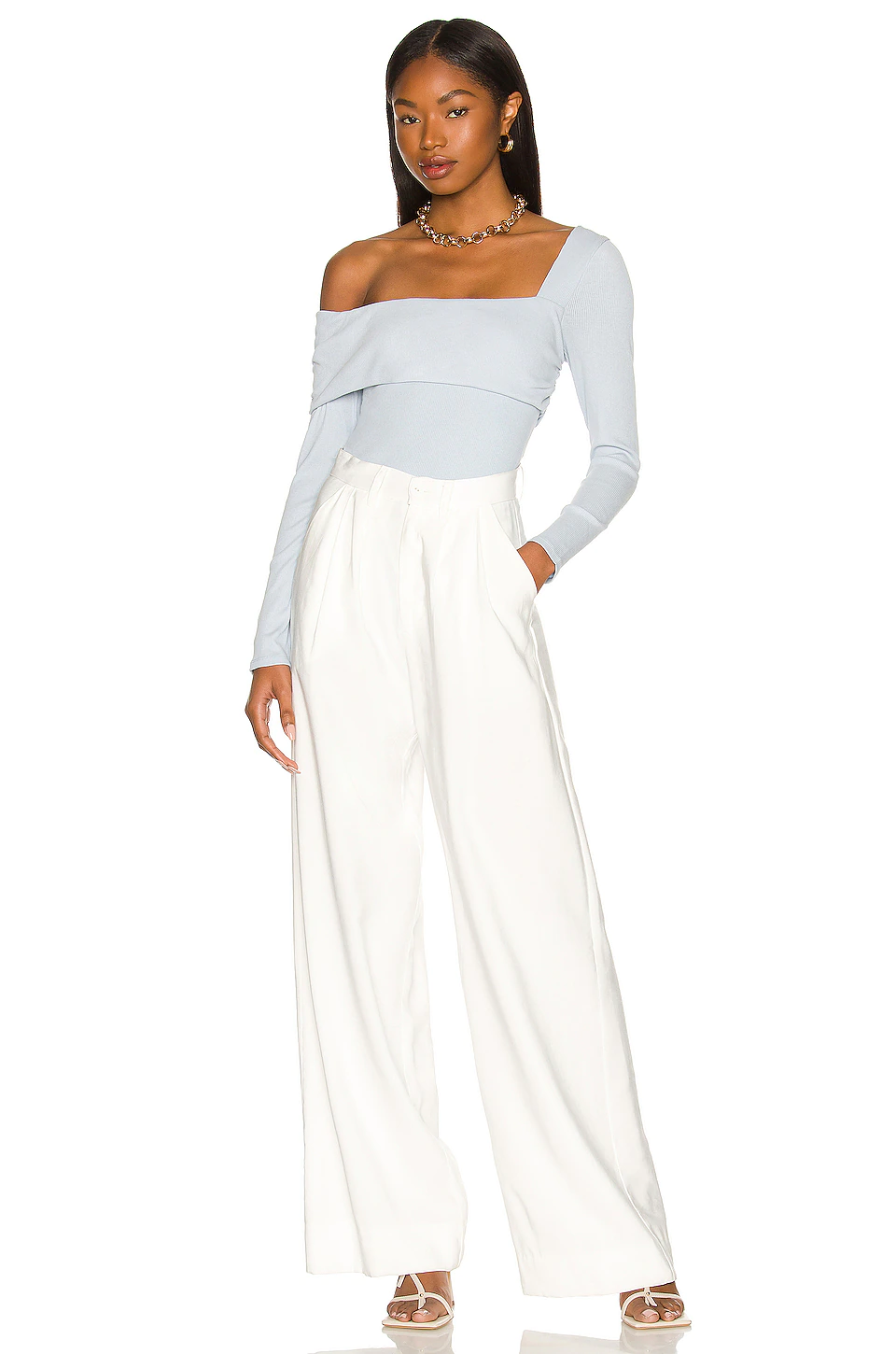 Lovers And Friends Florence Bodysuit In Baby Blue 7 Lovers And Friends Florence Bodysuit In Baby Blue - Image 5