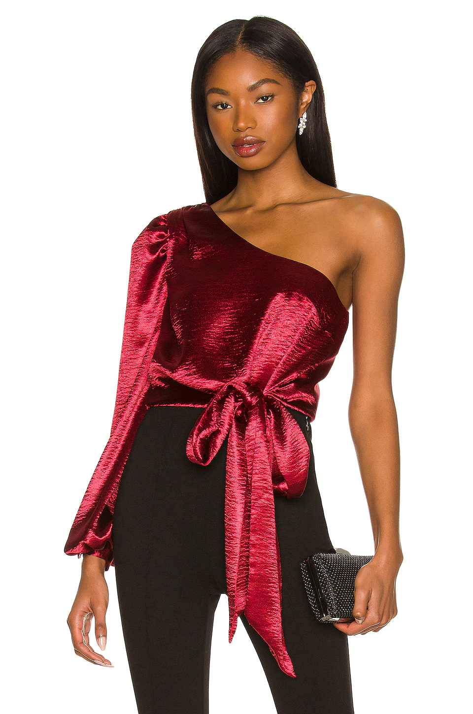 Lovers And Friends Kendall Blouse In Wine Red