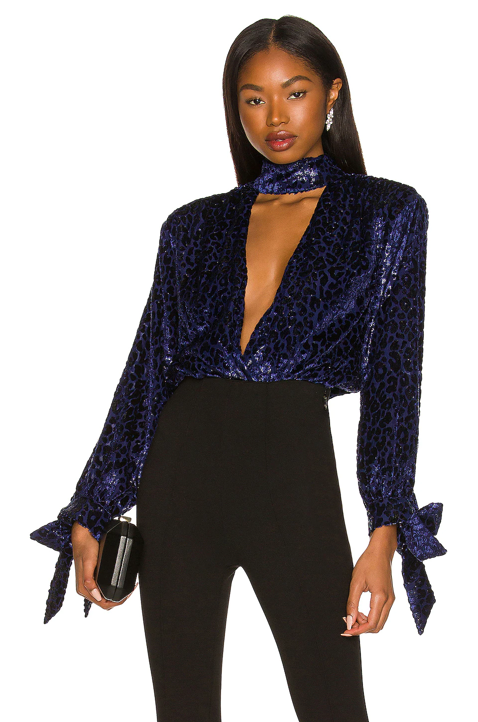 Lovers And Friends Estella Bodysuit In Navy