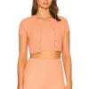 Lovers And Friends Lydia Short Sleeve Top In Peach -Lovers and Friends Sales Shop LOVF WS2319 V1
