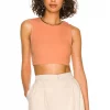 Lovers And Friends Lydia Cropped Tank In Peach -Lovers and Friends Sales Shop LOVF WS2322 V1
