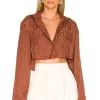 Lovers And Friends Cheyanne Button Up In Coffee Brown In Coffee Brown -Lovers and Friends Sales Shop LOVF WS2336 V1