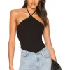 Lovers And Friends Terry Tie Top In Black 2 Lovers And Friends Terry Tie Top In Black -Lovers and Friends Sales Shop LOVF WS2355 V1