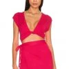 Lovers And Friends Basia Twist Top In Deep Magenta -Lovers and Friends Sales Shop LOVF WS2373 V1