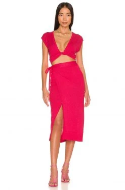 Lovers And Friends Basia Twist Top In Deep Magenta -Lovers and Friends Sales Shop LOVF WS2373 V4