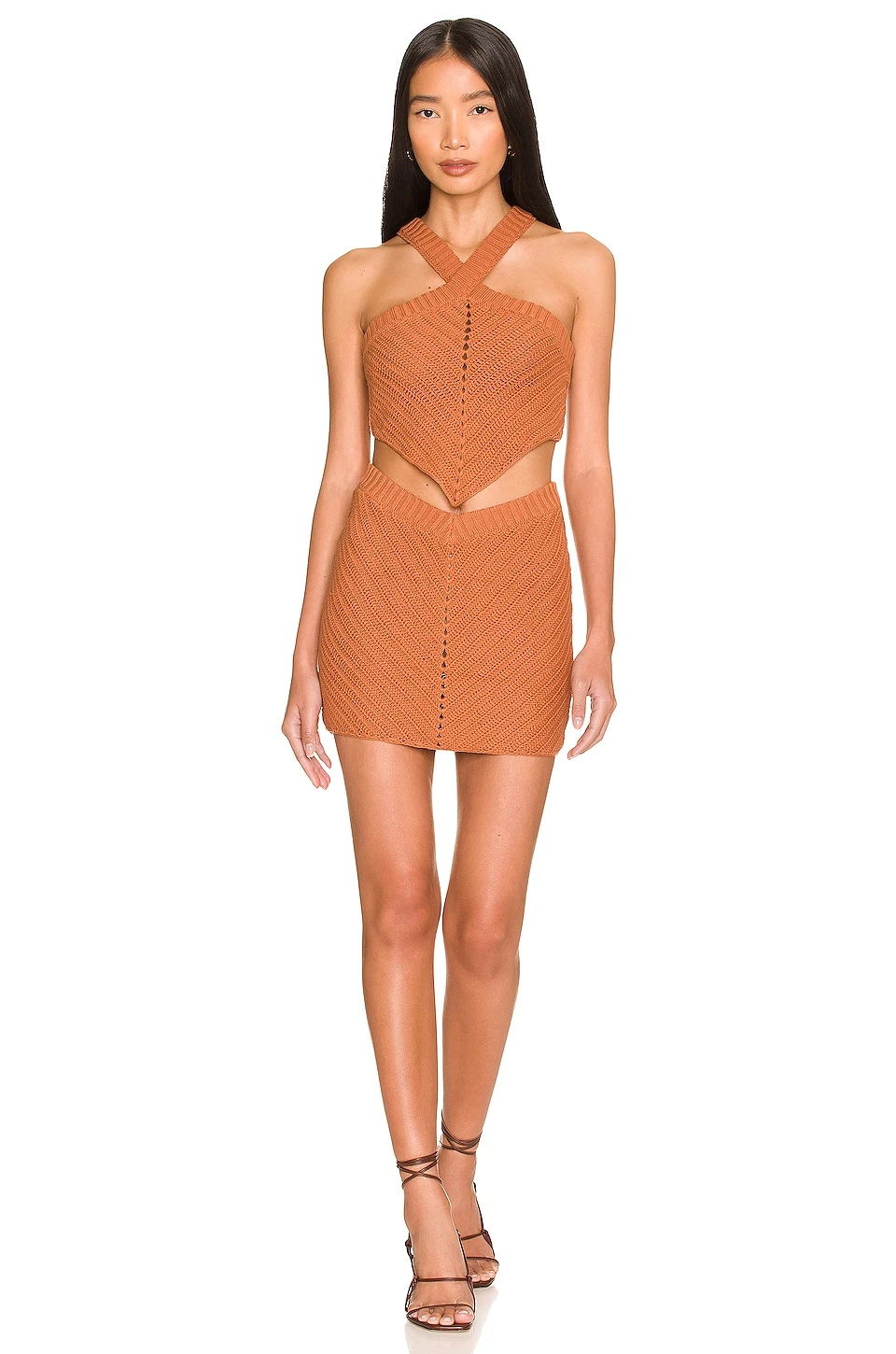 Malik Crochet Top in Cocoa Brown Lovers And Friends Malik Crochet Top In Cocoa Brown -Lovers and Friends Sales Shop LOVF WS2378 V4