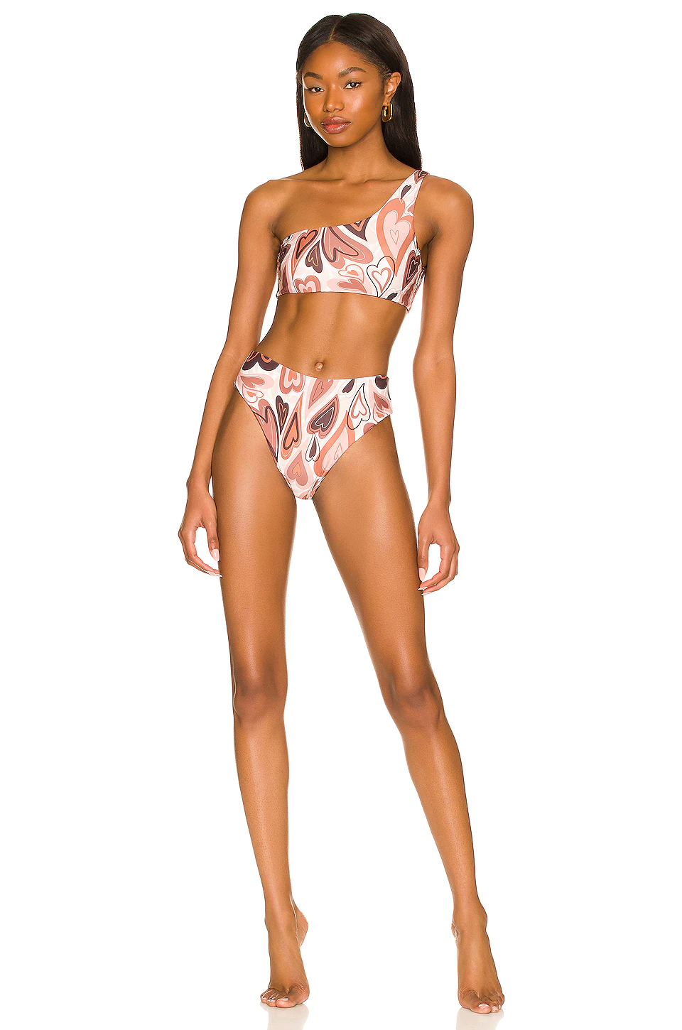 Lovers And Friends The Camille High Waist Bottom In Brown Swirly Hearts 6 Lovers And Friends The Camille High Waist Bottom In Brown Swirly Hearts - Image 4