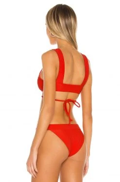 Lovers And Friends Sade Bikini Top In Blood Orange -Lovers and Friends Sales Shop LOVF WX651 V3