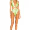 Lovers And Friends Oh Snap One Piece In Limelight Dye -Lovers and Friends Sales Shop LOVF WX673 V1