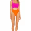 Lovers And Friends Jojo One Piece In Pink & Orange -Lovers and Friends Sales Shop LOVF WX712 V1