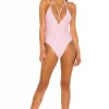 Lovers And Friends Adrift One Piece In Blush Pink & White -Lovers and Friends Sales Shop LOVF WX819 V1