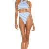 Lovers And Friends Erika One Piece In Blue & White Stripe -Lovers and Friends Sales Shop LOVF WX864 V1