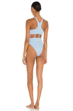 Lovers And Friends Erika One Piece In Blue & White Stripe -Lovers and Friends Sales Shop LOVF WX864 V3